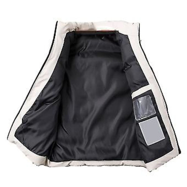 Mäns Lättvikts Vikbar Dunväst Quiltad Slank Puffer Väst (S Khaki)
