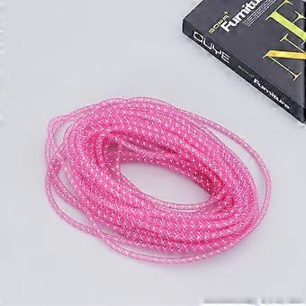 Elastisk Mesh Tube Polyester Flettet Tube Kreativt Netgarn Snor DIY Smykkefremstillingsmaterialer til Kvinder Børn Vandmelon Rød