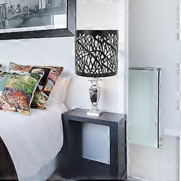2 st Metall Lampskärm E27 Sockel Trumlampskärm Golvlampa Skärmskydd
