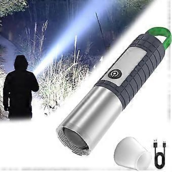 2023 Ny, 80 000 Lumen Stark LED Uppladdningsbar Taktisk Laserficklampa för Camping utomhus