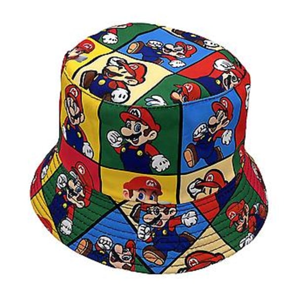 Lasten Poikien Tyttöjen Super Mario -ämpärihatut Lasten Kalastajan Lippis Beanie UV-Aurinkohattu Kesä Ranta Matkailu Ulkoilma Lahjat ( )