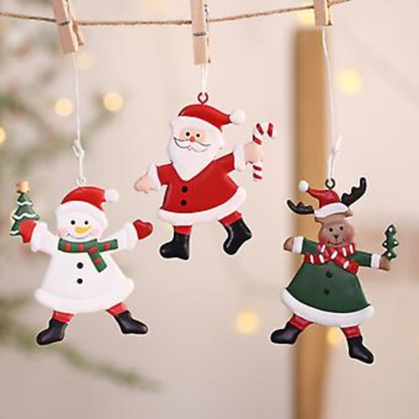 Metalljärn Röd Brevlåda Hängande Ornament Julgranhänge Heminredning (A5)