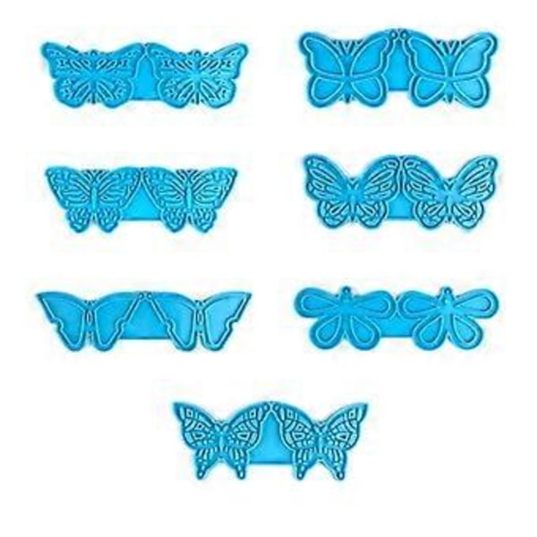 Ørering Vedhæng Silikonform Butterfly-Epoxy Støbningsform DIY Smykkefremstilling
