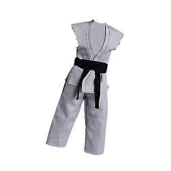 1:12 Skala Actionfigurer Samurai Kimono Sæt Tilbehør Blød Model Kostume (grå)
