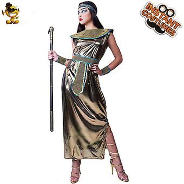 Egyptisk Cosplay Kostume til Kvinder Halloween Rollespil Kostume Rekvisitter Sceneoptræden Tøj ( )