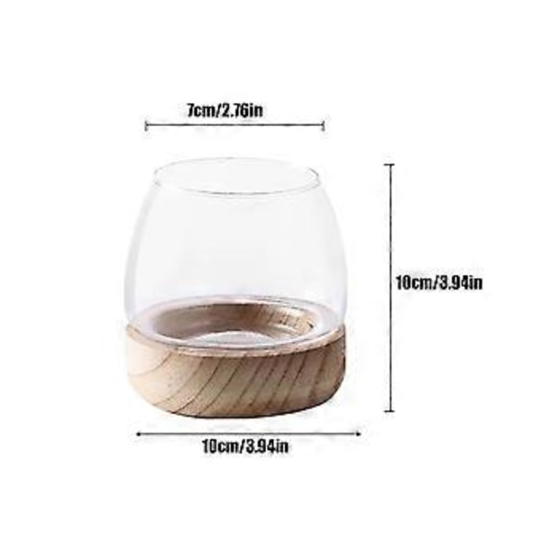 Glassvase Blomsteroppsats Dekorasjon Vannplanter Hydroponiske Varer Skrivebord Fiskebolle (D)