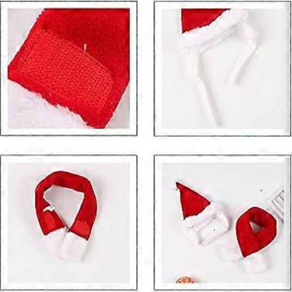 Julekattekostume - Santahat med Sjal - Kitty Juletøj - Dyretøj - Julemandssæt til Killing Hvalp