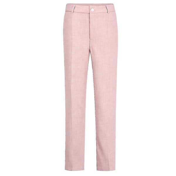 Women's 2 Piece Office Lady Business Suit Set Slim Fit One Button Blazer Pant Set High-quality Pink Pink L