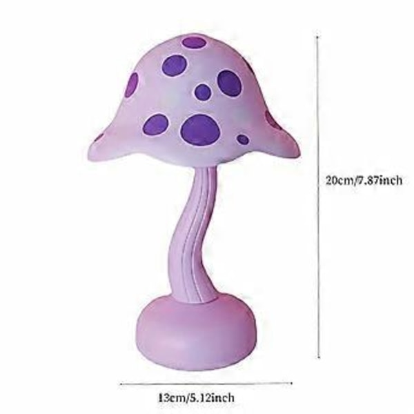 Svamp bordlampe LED mini genopladelig natlampe skrivebords ornament sovesal soveværelse sengelampe gave (blå)
