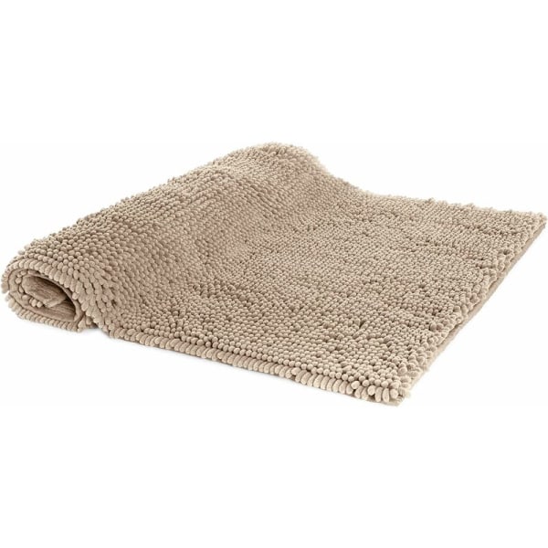 Vaaleanpunainen 40 x 60m mikrokuitu shag liukumaton kylpymatto Beige cspar