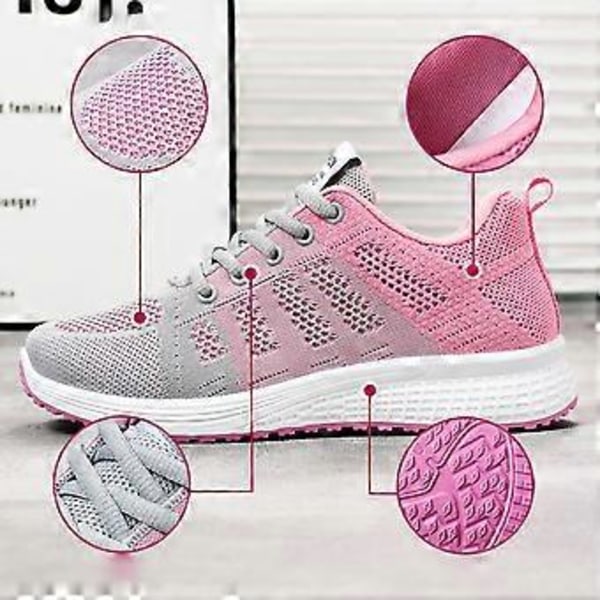 Platform Wedge Tennissko til Damer, Åndbare, Letvægts, Casual Komfortable Fashion Sneakers