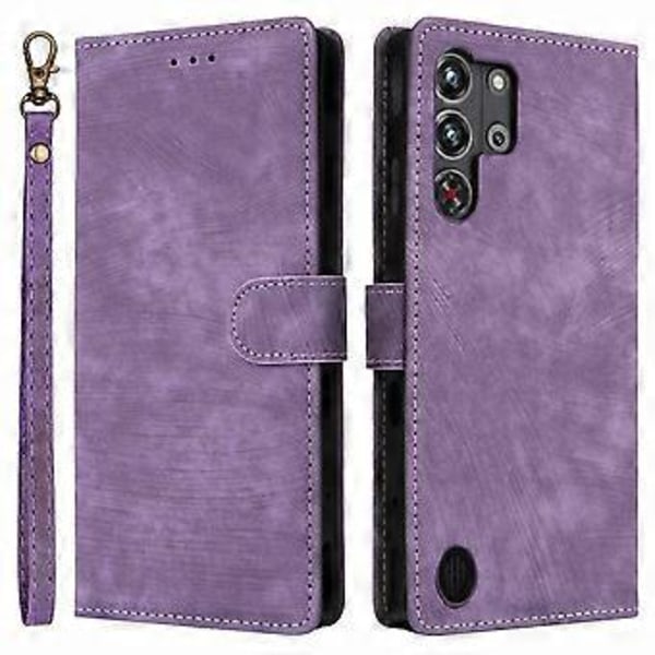 Til ZTE nubia Red Magic 10 Pro 5G/10 Pro+ 5G Wallet Case RFID-blokering PU Læder Cover Stativ View (Lilla)
