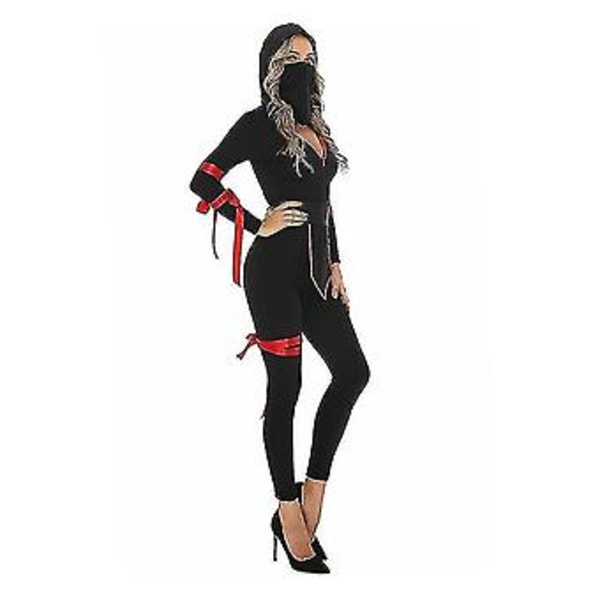 Ninja Samurai Cosplay Anime Fantasia Halloween Kostymer för Kvinnor Förklädnad Sexig Vuxen Krigare Jumpsuits Catsuit Festklänningar Z (S)