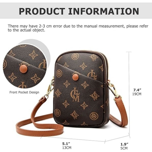 Crossbody Mobiltelefonväska Liten Messenger Axelväska Handväska