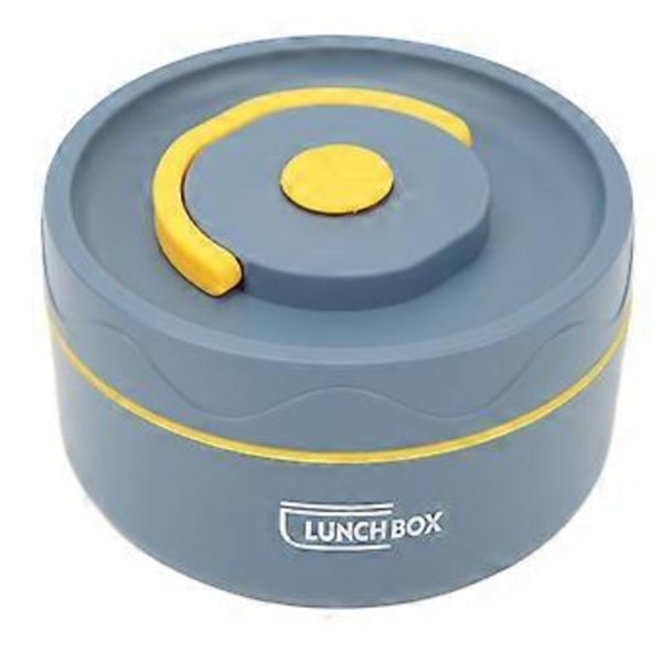 Termisk Matlagningsgryta 420ml 304 Rostfritt Stål Dubbla Lager Portabel Rund Form Termisk Lunchbehållare Mörkblå Mikrovågstyp