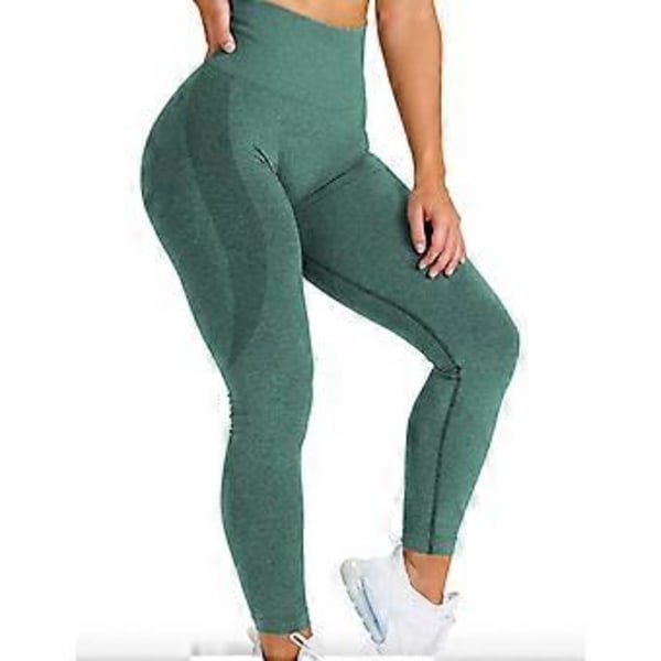 Dam Seamless Leggings Hög Midja Leende Kontur Träning Yoga Byxor Butt Lift Tummy Control Strumpbyxor style149