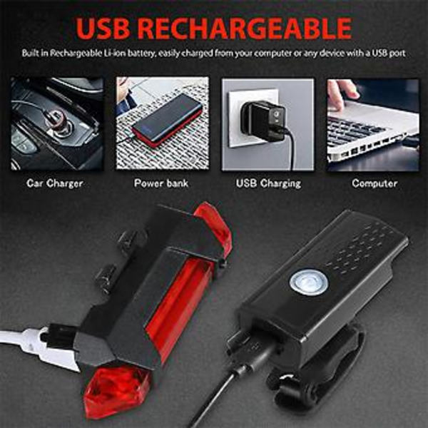 Cykellys Baglygte USB Genopladelig ( )