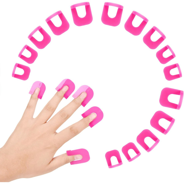 26 st återanvändbara nagellacksschabloner - 10 storlekar, mjuk plast