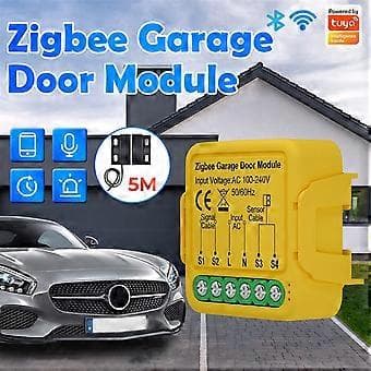 Tuya Zigbee Garageportöppnare Kontroller Smart Switch Modul Stöd Röstfjärrkontroll för Alex