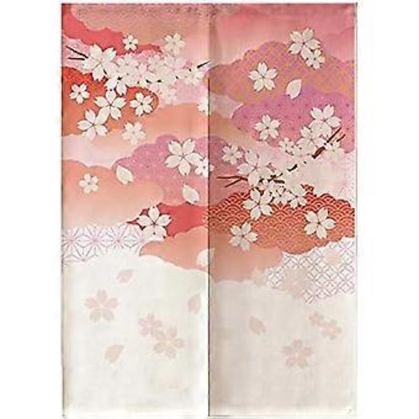 Japanilaiset Kukat Oviverho Japanilainen Noren Verho Oviaukon Verho Tapetti (Sakura-D, 33 x 59 Tuumaa)