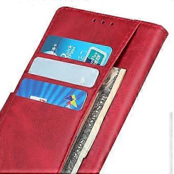 Til Xiaomi 14T Pro Stand Wallet Case Ko Læder Tekstur Læder Telefon Cover (Style D)