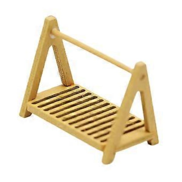 Dockskåp i skala 1/12 Träförvaringsställ för dockskåpstillbehör Ornament (Beige)