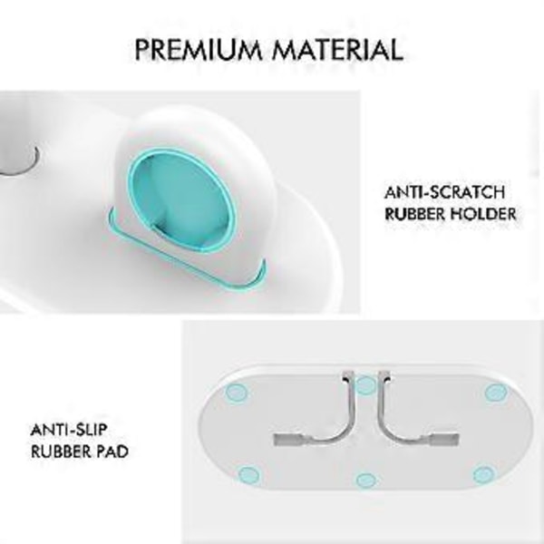 AHASTYLE PT116 til Apple Watch Dobbelt Position Opladningsstand Smart Watch Oplader Holder Base - Hvid (Hvid)