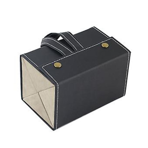 Læder Opbevaringsæske til Flere Briller PU Læder 2/3/4/5/6 Par Solbriller Holder Æske Brilleholder (L6401 Sort)