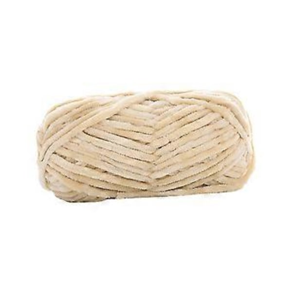 Kraftig Garn Håndstrikning 80M DIY Tube Kæmpe Garn Hækling Vægt Garn Håndstrik Garn til Plaider Håndværk Halstørklæder Trøjer Pude (Camel Farve)
