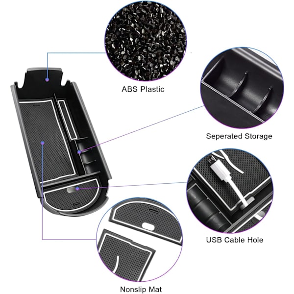 För Toyot*a C-HR CHR Armrest Center Console Förvaringslåda Biltillbehör
