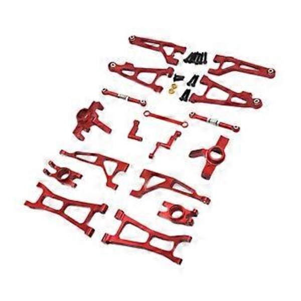 1/16 RC Auton Osat Päivitys DIY Tukevat Ajoneuvon Osat Ammattimaiset RC Autotarvikkeet Korvaus 16209 16207 16210 M162 RC Autolle (Punainen)