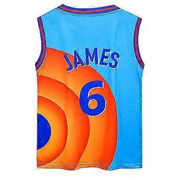 Sportväst Set Space Jam Barn Pojkar Basket Set Tank Shorts Träningsdräkt Tune Squad Kläder Flera Storlekar Tillgängliga (150cm)