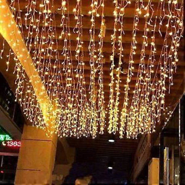 5X0.8M 216LED Istap Lyskæde til Juledekorationer Indendørs Gardin Ornament