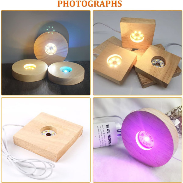10 * 2cm, (pyöreä, lämmin valo), 1 kpl, LED-yövalojalusta, USB