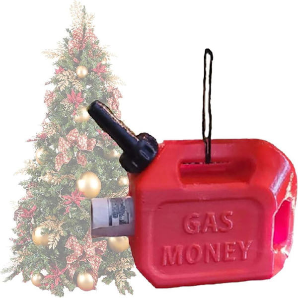 Gassbeholder-ornament, 2024 Gass Juleornament, Morsom Pengeseddelholder Ornament