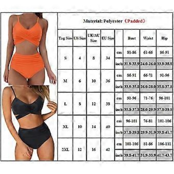 Naisten Seksikäs Push Up Bikinin Uimapuku Pehmustetulla Rintaliivit Kaksi Osainen Uimapuku Uimapuvut Kesä Ranta Uimapuvut (2XL Tummansininen)