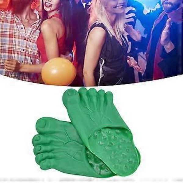 1 Pari Suuria Jalkasukkia Kengänpeitteitä Halloween Cosplay-asuun Rekvisiitaksi Juhliin (Vihreä)
