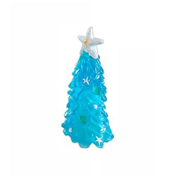 Vacker Blå och Grön Havsglas Julgran Kristall Ornament Dekoration (Blå 15cm)