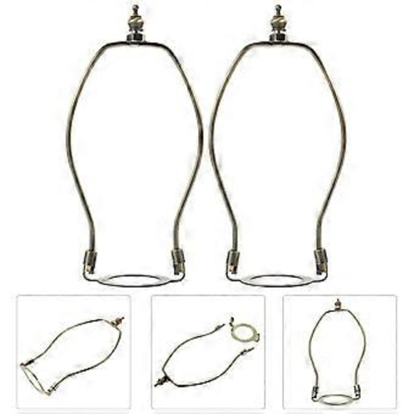 2 stk. Gulvlampe Skærm Harp Holder Lampecafé Horn Alloy Beslag Lampecafé Dele E27