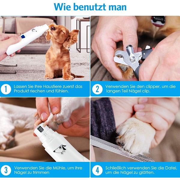 Hundesliper, Klosaks for kjæledyr, Gentle Paws Elektrisk neglesliper