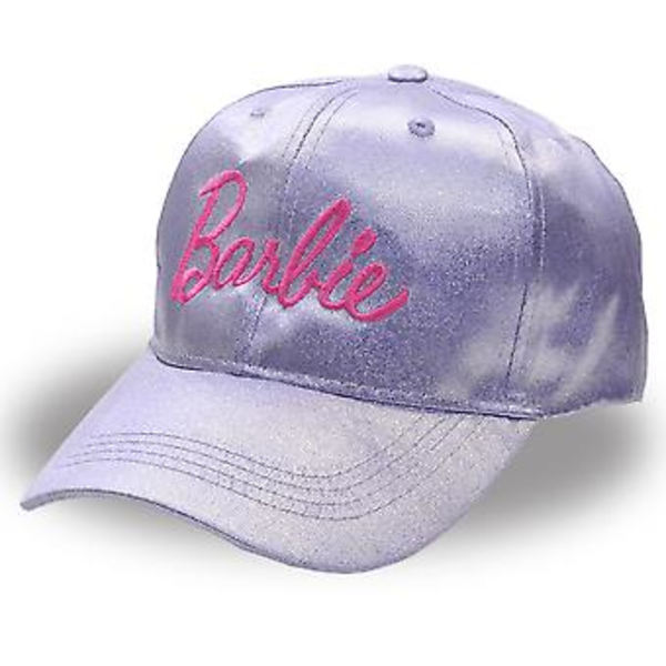 Dam & Flickor Film Barbie Laser Basebollkeps Rosa Bokstav Broderad Glansig Justerbar Hatt Julgåvor (Lila)