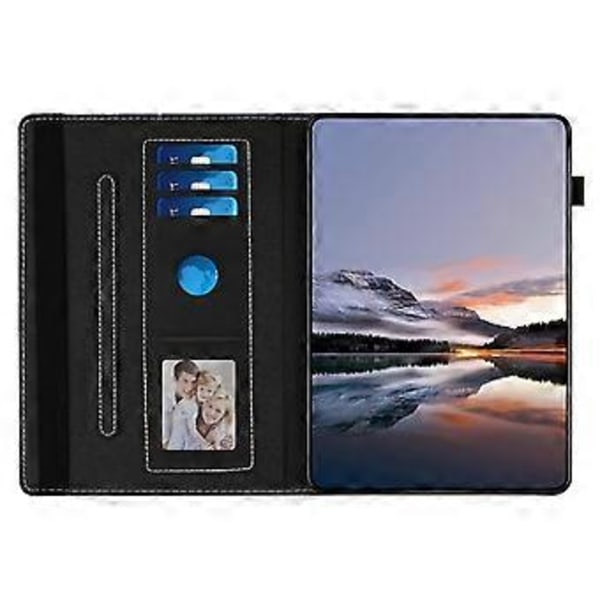 Fodral för iPad (2025) / 10.9 (2022) Mönstrat Läder Tabletskydd med Auto Sleep / Wake, Korthållare (Färgglada Blommor)