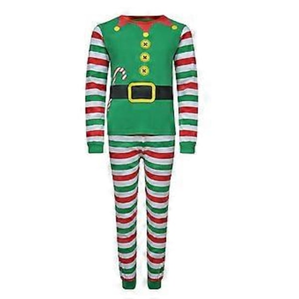 Familjematchande Julpyjamas Jultomte Tema Pyjamas Mamma Pappa Barn PJs Set Nattkläder Sovkläder (S Kvinna)