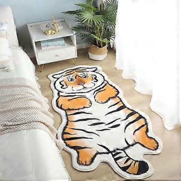 Tiger-mönstrad matta djurmönster liten matta imitation kohudläder (Jujube)