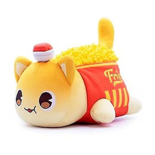 Aphmau Meows Katt Plyschleksak - Mjuk Meemeow Fylld Donut Katt, Kawaii Pommes Frites Och Cheeseburger Mat Plyschdocka - Perfekt Julklapp (Donut)