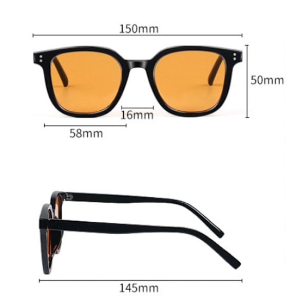 (sort grøn) Unisex solbriller sort stel retro solbriller