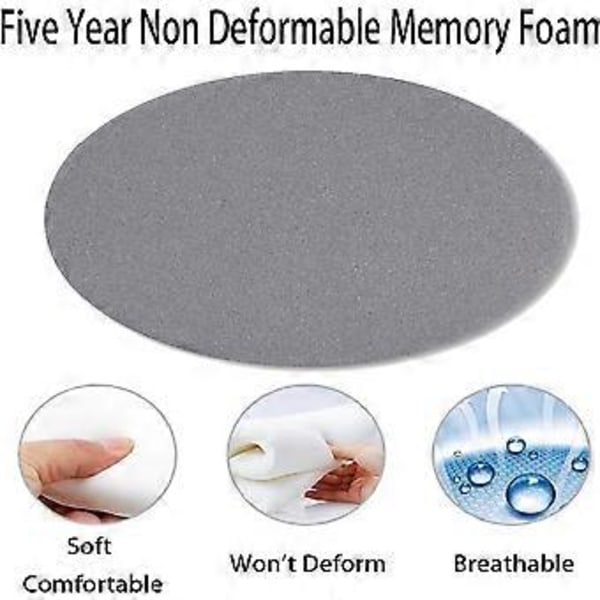 Irrotettava tyyny, pyöreä memory foam -tuolinpehmuste, liukumaton pehmeä hengittävä istuintyyny (35*24CM style2)