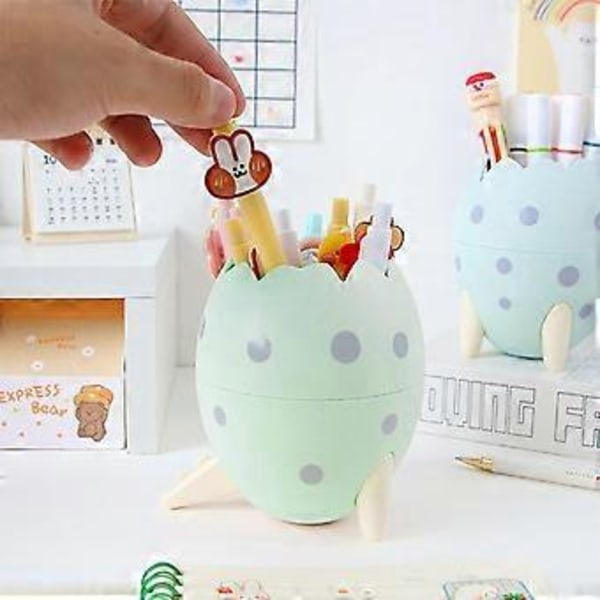 Ideell Dinosaur Egg Pennholder for Hjemmekontor, Skrivesakerorganisator med Plassbesparende Design, Laget av Solid PP-materiale av Høy Kvalitet