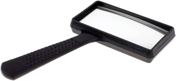 10x Bärbar Förstoringsglas, Rektangulär Förstoringsglas, Repfri Glaslins