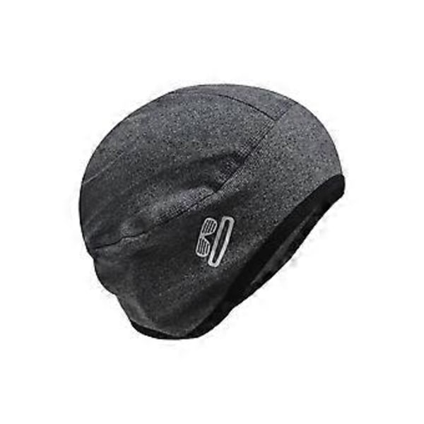 Hjelmforet Skull Cap, Vinter Termisk Lue, Hodeplagg for Menn Vinter Varm Lue Beanie for Klatring, Utendørs Kuldebeskyttelse (Grå)